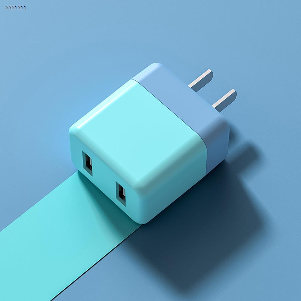 Picture of USB mobile phone charger power adapter 5V2A charging head CE certification charger blue