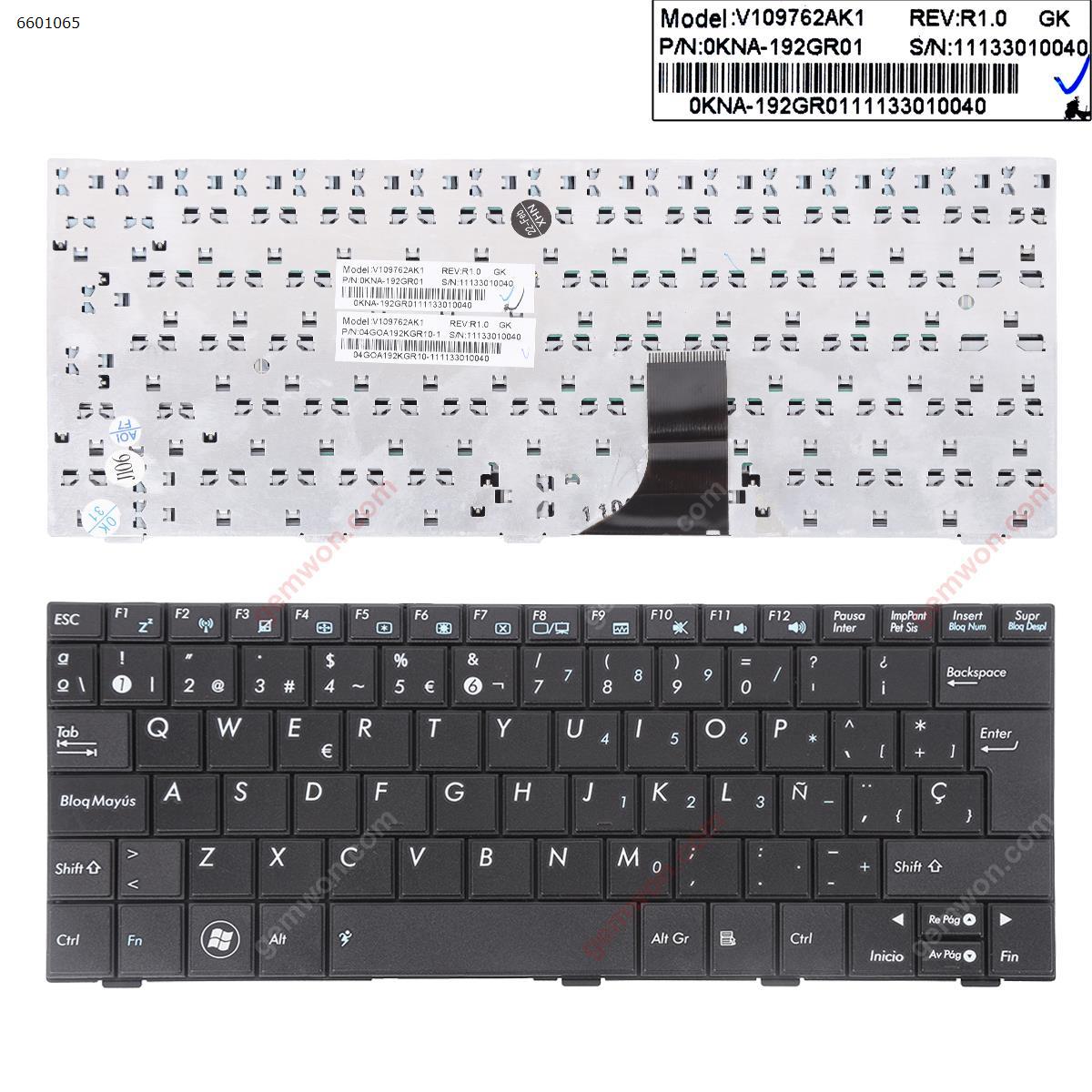 Picture of New Replacement Laptop Keyboard For ASUS EPC Shell 1005HA 1008HA 1001HA BLACK SP Layout
