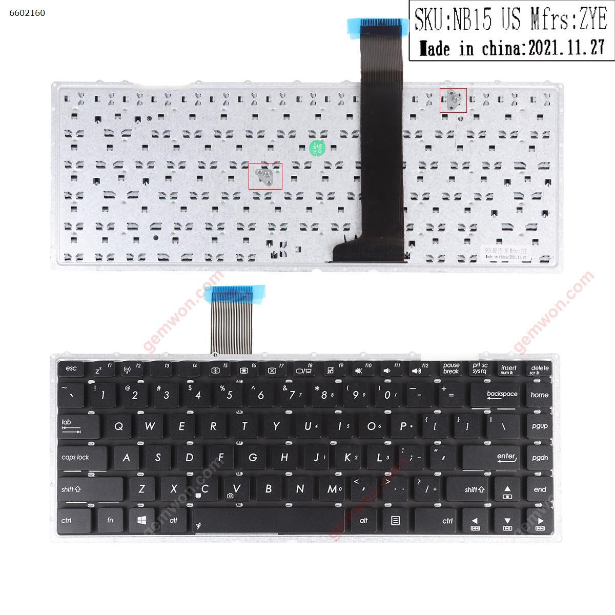 Picture of New Replacement Laptop Keyboard For ASUS X401 BLACK(For Win8) US Layout