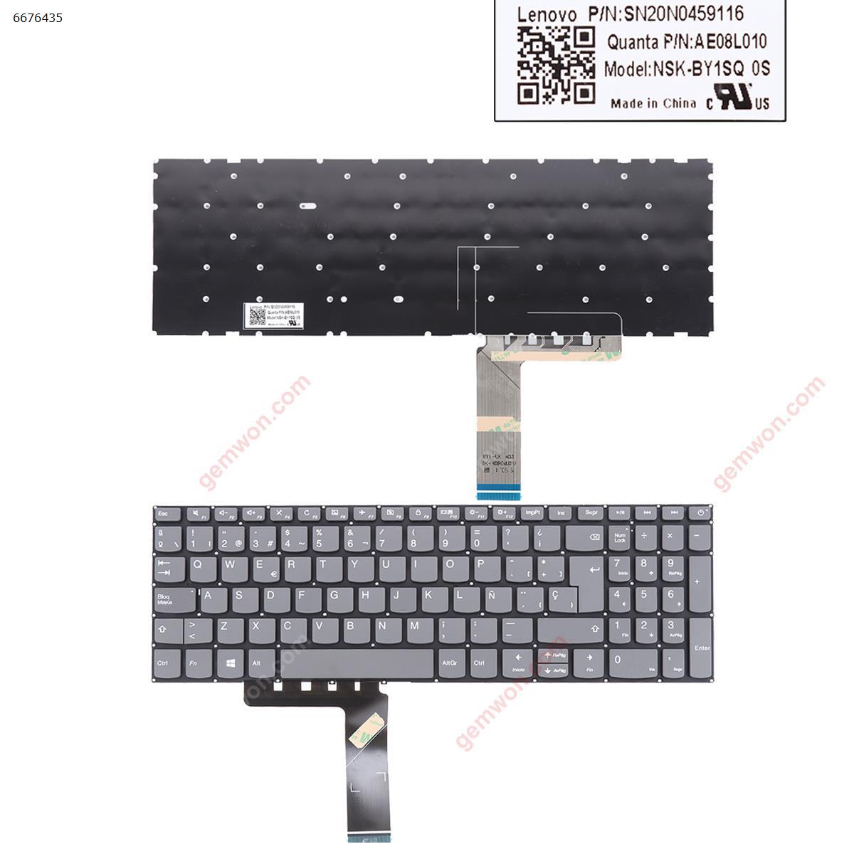 Picture of New Replacement Laptop Keyboard For Lenovo IdeaPad 320-15ABR 320-15IAP 320-15AST 320-15IKB 320-15ISK GRAY win8(Without FRAME) SP Layout