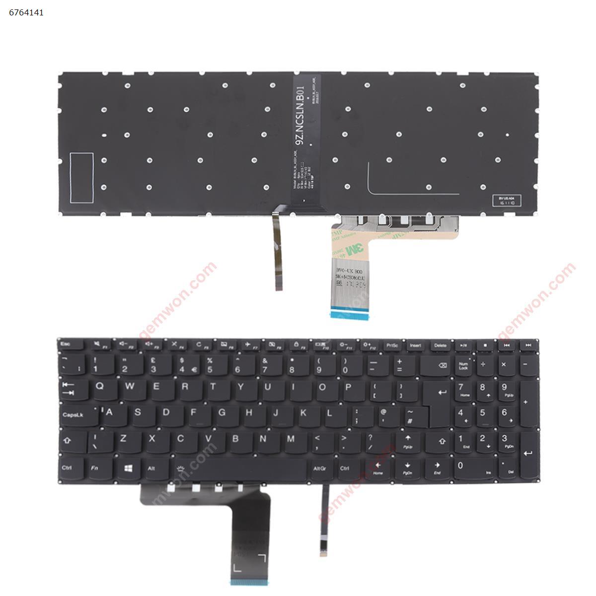 Picture of New Replacement Laptop Keyboard For LENOVO Ideapad 310-15 BLACK win8(Backlit,Without FRAME) Uk Layout