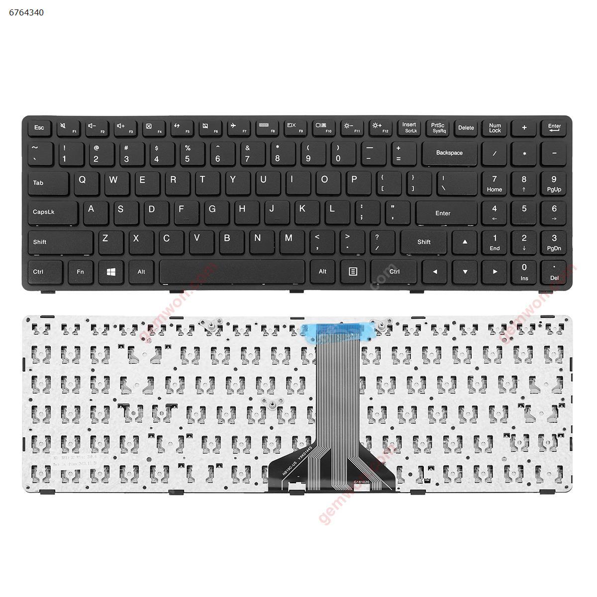 Picture of New Replacement Laptop Keyboard For LENOVO Ideapad 100-15IBD BLACK FRAME BLACK WIN8（OEM) US Layout