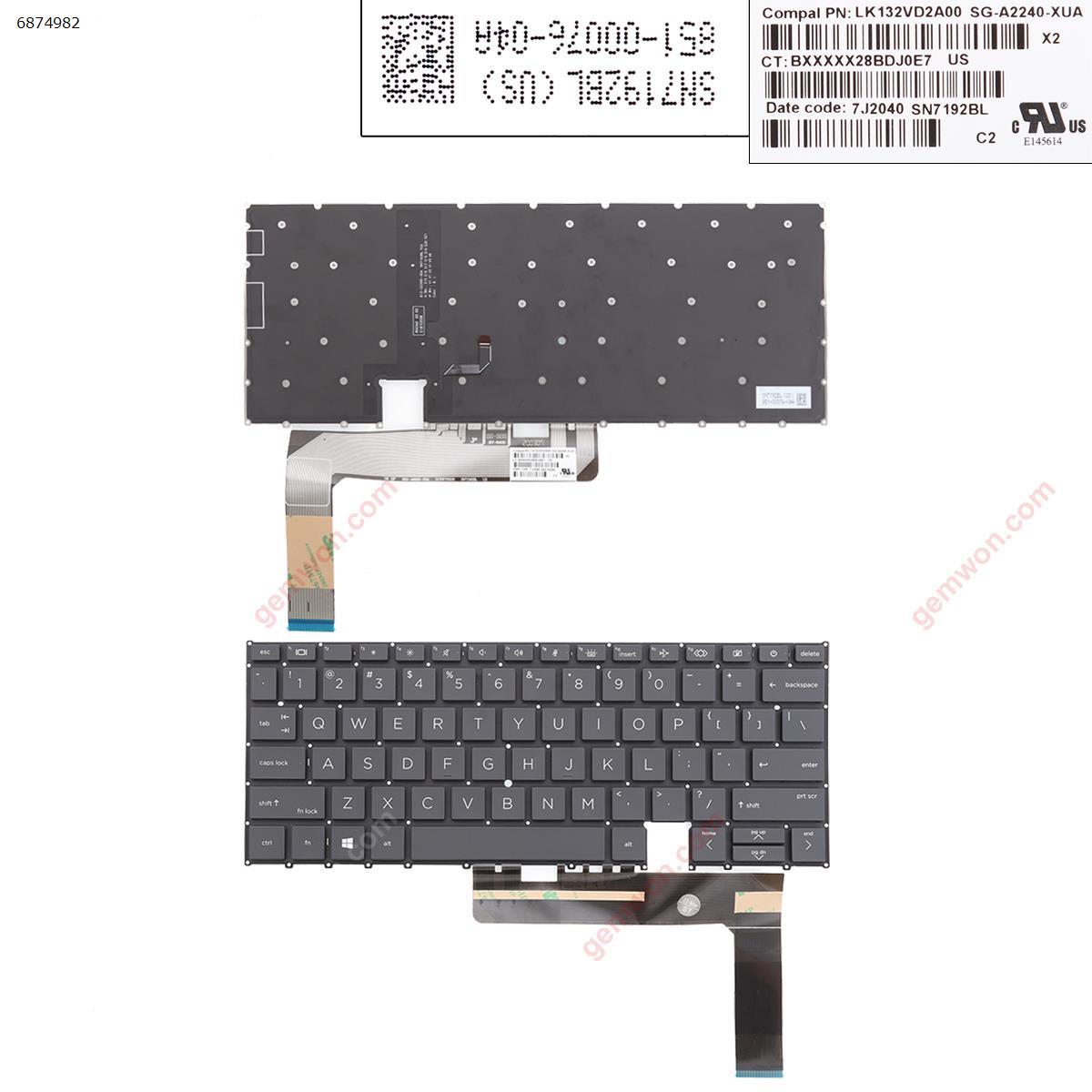 Picture of New Replacement Laptop Keyboard For HP EliteBook X360 1030 G7 G8 BLACK （Backlit Win8） US Layout