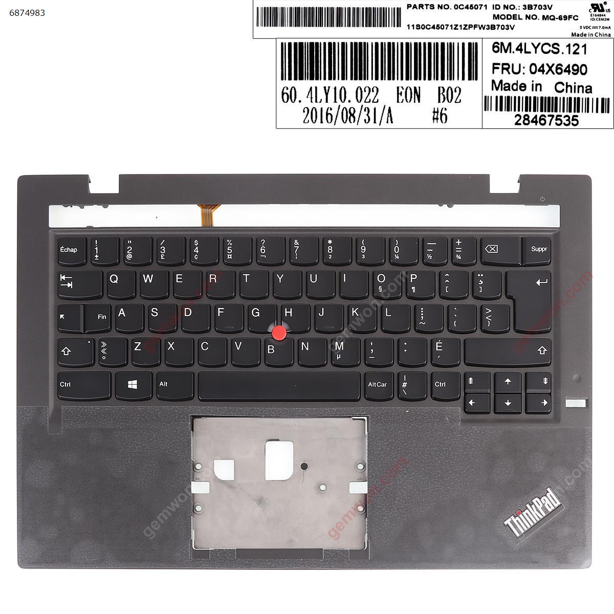 Picture of New Replacement Laptop Keyboard For Lenovo Thinkpad X1 Carbon Gen 2 2nd 2014 BLACK  Blacklit with CF keyboard case Upper cover CA/CF Layout