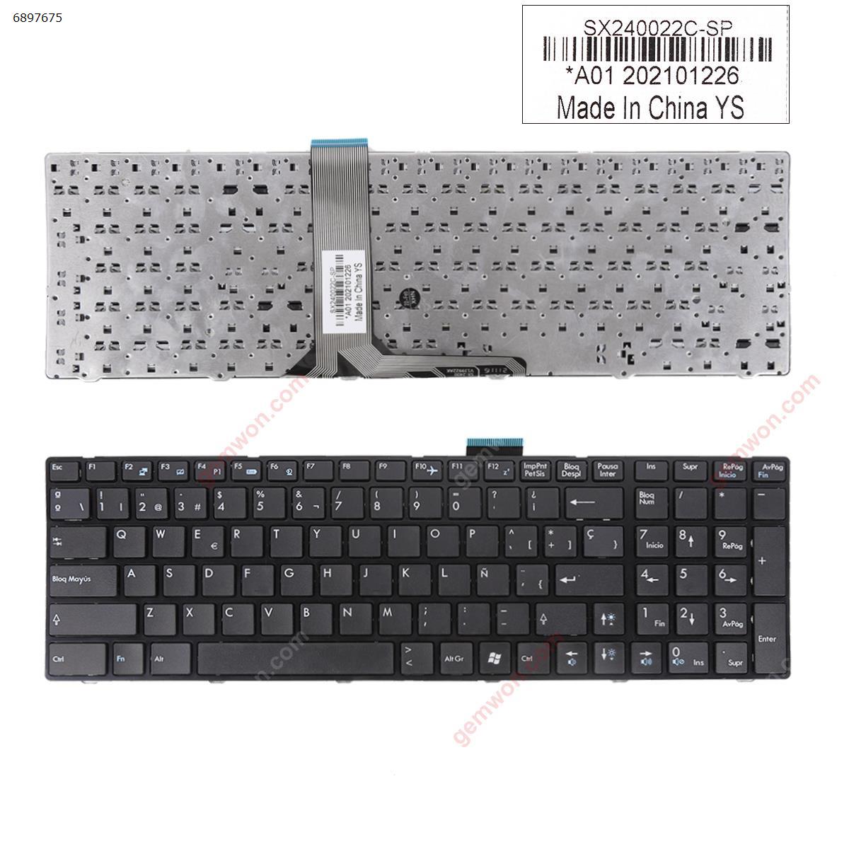Picture of New Replacement Laptop Keyboard For MSI GT660 GT660R GT663 GT685 GT685R GLOSSY FRAME BLACK (Without foil,For Win8,Version 2) SP Layout