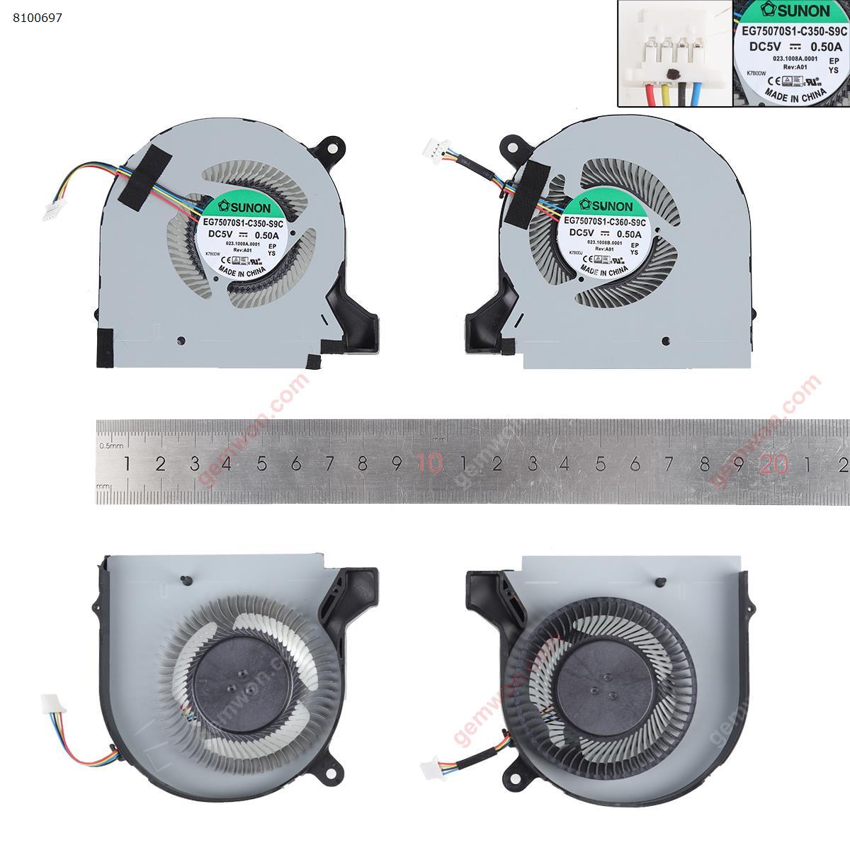 Picture of New Replacement CPU Cooling Fan For  ACER Nitro V17 VN7-793G V15 VN7-593G CPU+GPU（ORG） N/A Layout