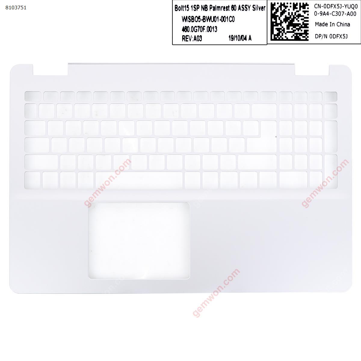 Picture of New Replacement Laptop Cover For Dell Inspiron 15 5584 Silver Upper Palmrest Case .