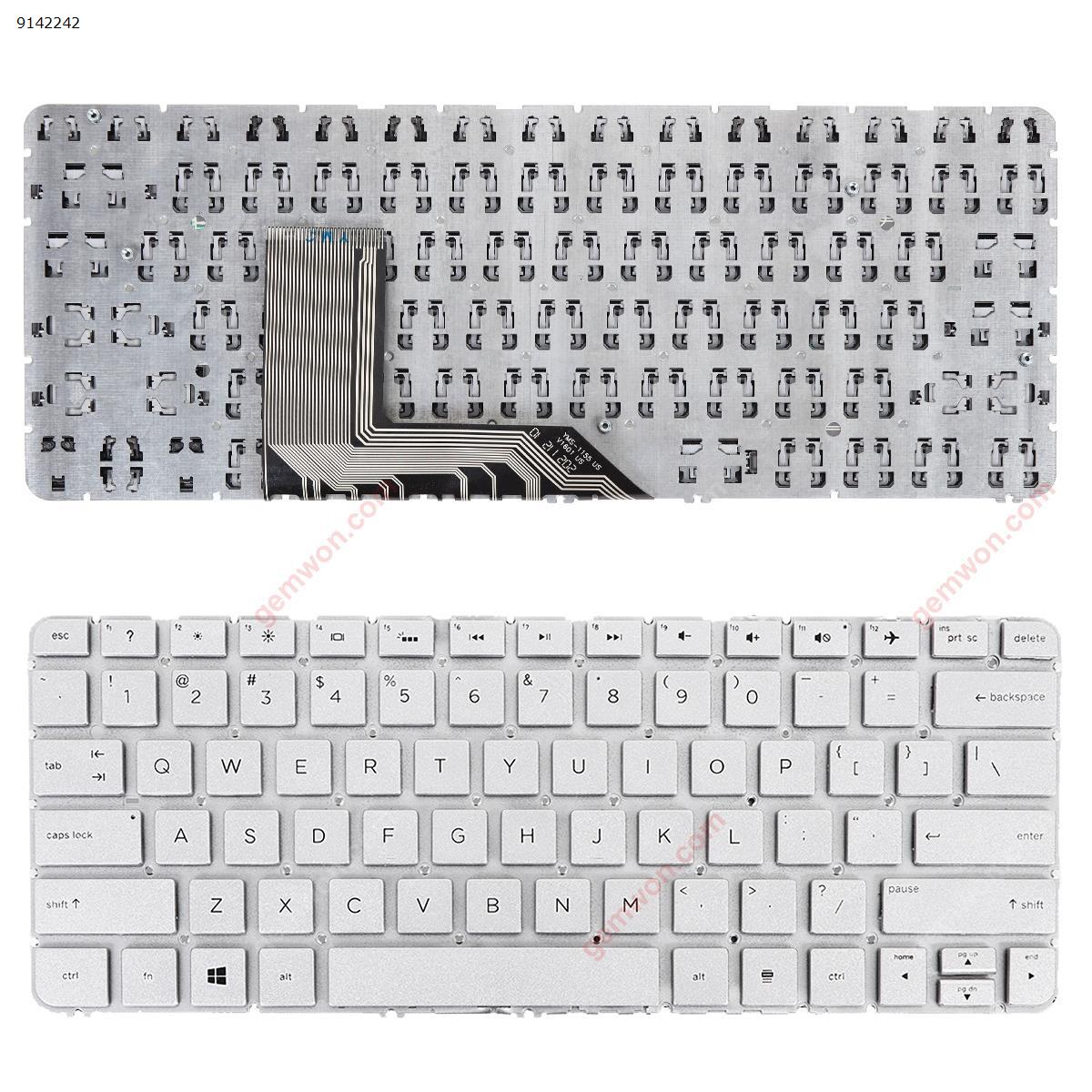 Picture of New Replacement Laptop Keyboard For HP Spectre x360 13-4000 13-4100 13-4200 SILVER (With cable folded,Without FRAME ,,WIN8) US Layout