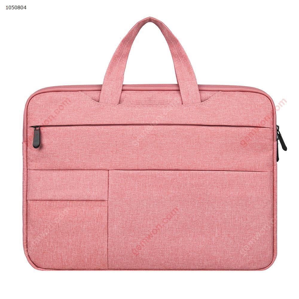 Picture of Laptop bag inner bag multi-function business document protective sleeve Apple Lenovo tablet 15.6 inch pink