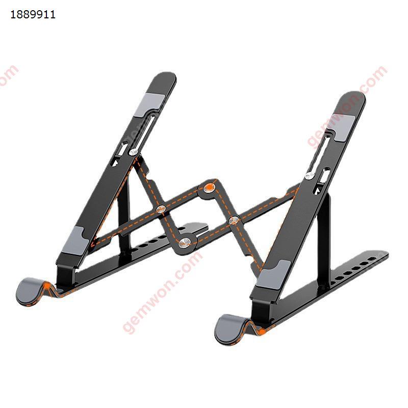 Picture of Laptop Stand Plastic Folding Portable Laptop Stand Desktop Cooling Base ABS Black