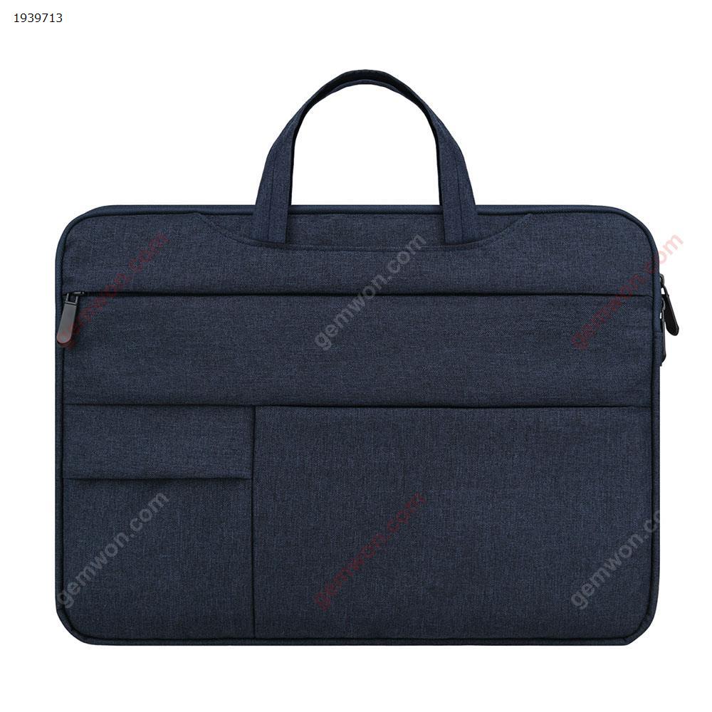 Picture of Laptop bag inner bag multi-functional business document protective sleeve Apple Lenovo tablet 15.6 inch navy blue