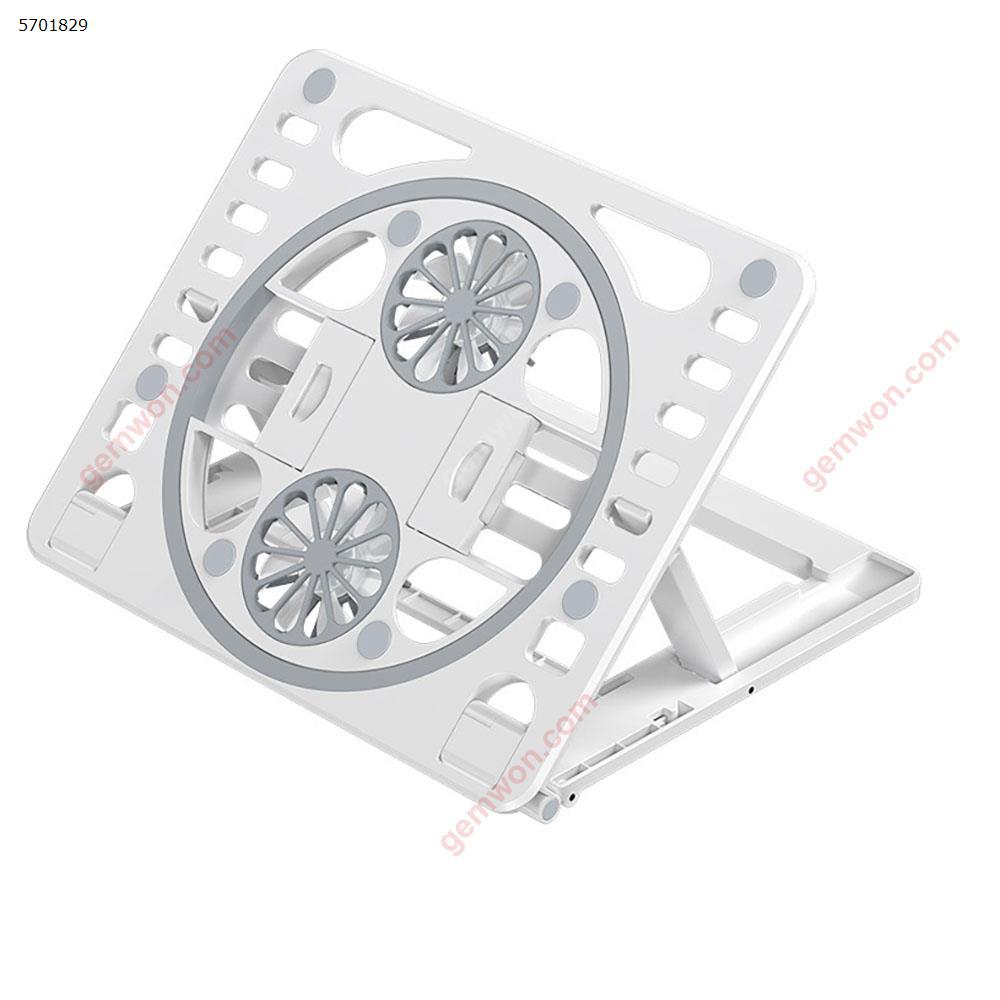 Picture of Laptop radiator tablet notebook radiator bracket base with fan ABS+silicone white