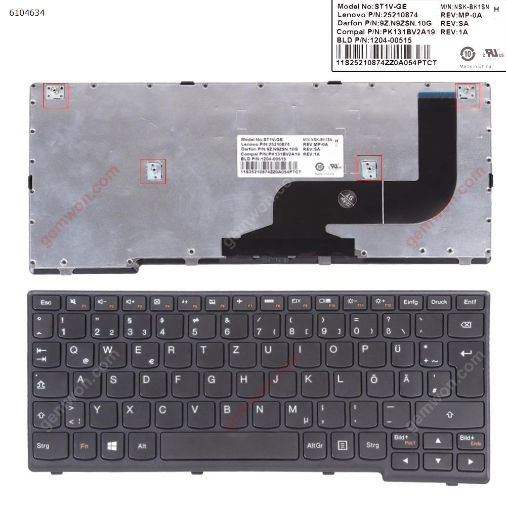 Picture of New Replacement Laptop Keyboard For LENOVO YOGA 11S BLACK FRAME BLACK(For Win8) GR Layout