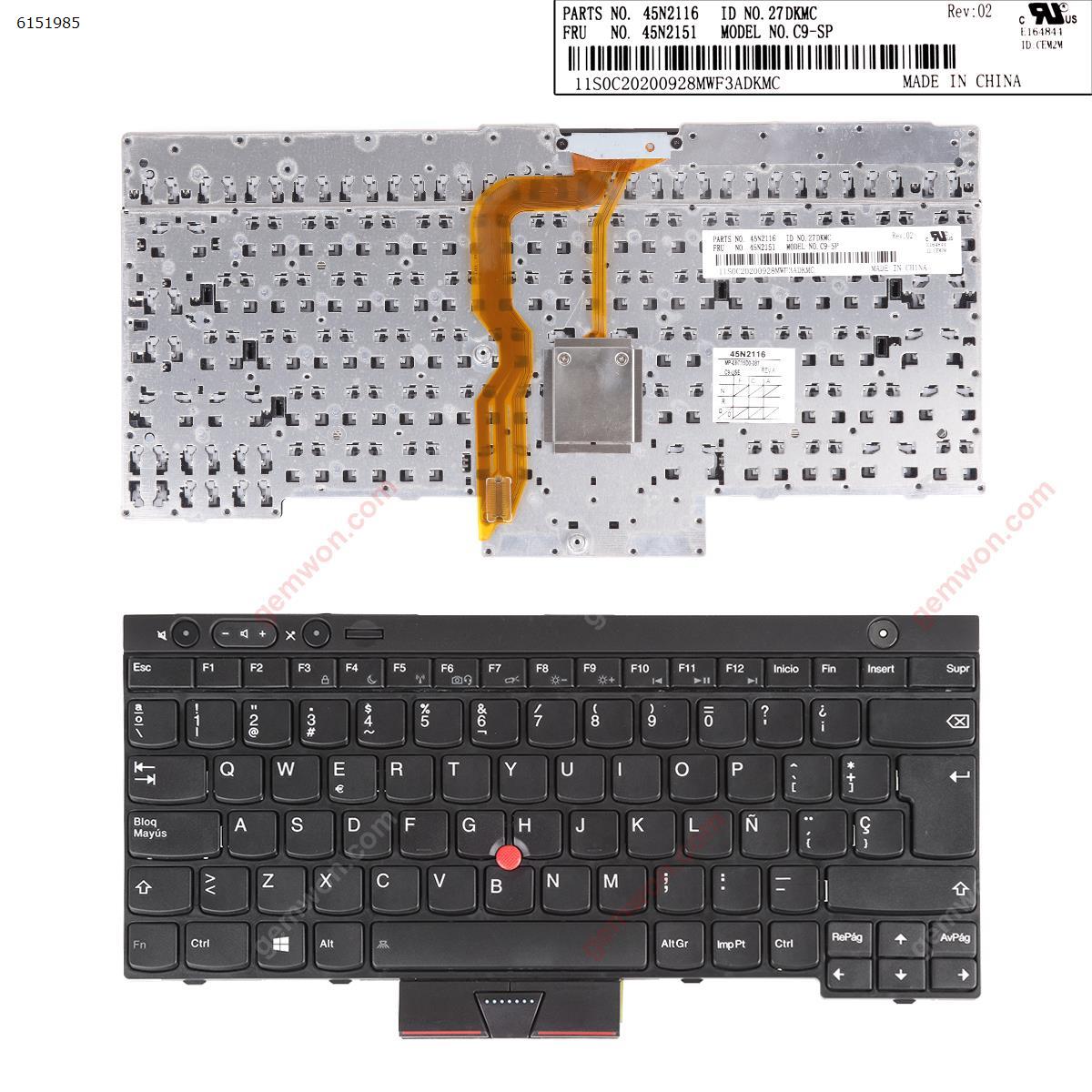 Picture of New Replacement Laptop Keyboard For ThinkPad T430 T530 X230 BLACK (For Win8) SP Layout