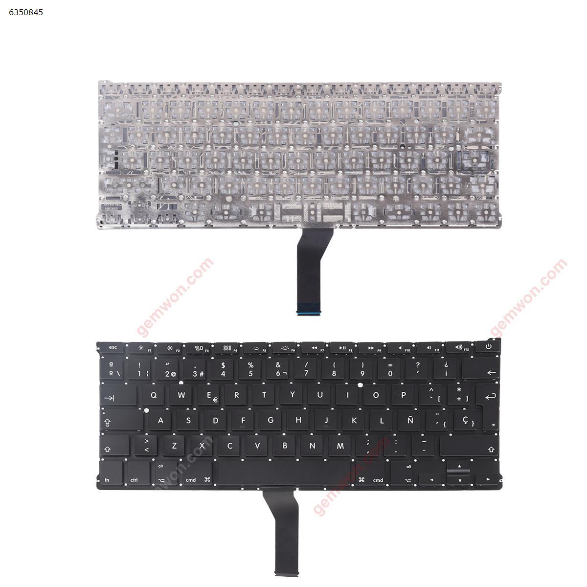 Picture of New Replacement Laptop Keyboard For APPLE Macbook Air   A1369   A1466   A1405   MC965  MC966  MC503  MC504 13" BLACK(without Backlit) SP Layout