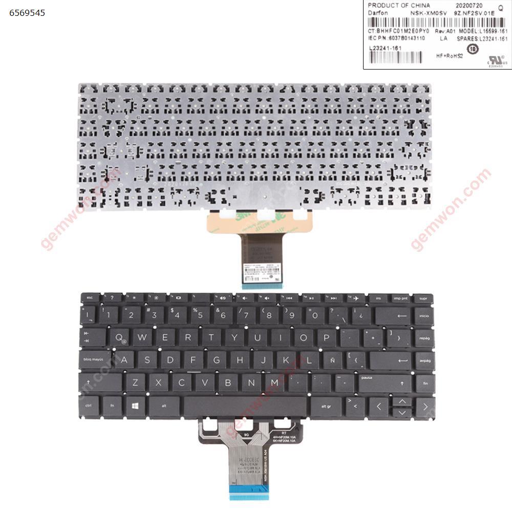 Picture of New Replacement Laptop Keyboard For HP 14-cd0000 14-ce0000 14-cf0000 14-ck0000 14-cm0000 BLACK(Without FRAME LA Layout