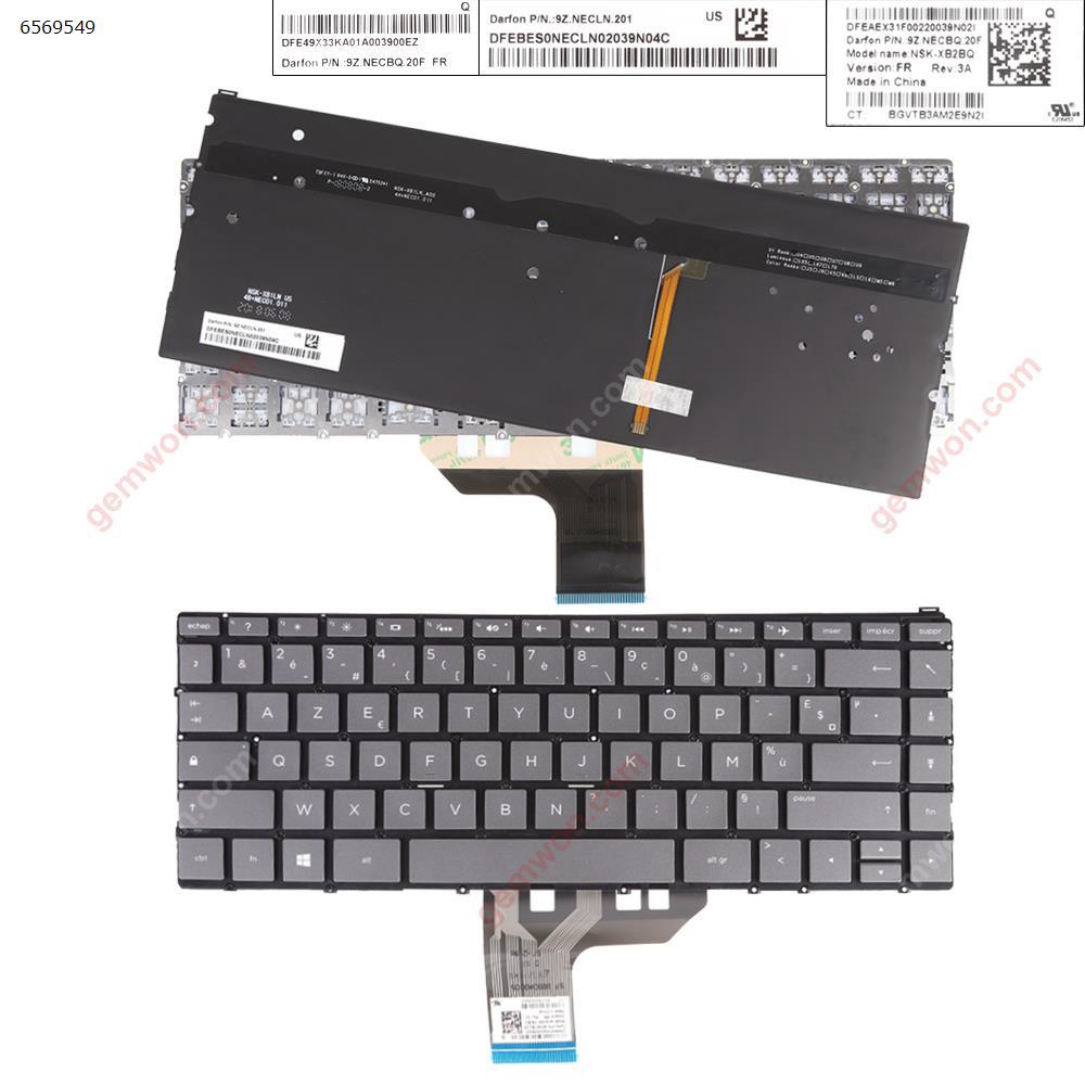 Picture of New Replacement Laptop Keyboard For HP Spectre x360 13-W010CA 13-W013DX 13-W020CA 13-W023DX  (Backlit,Without FRAME,WIN8) FR Layout