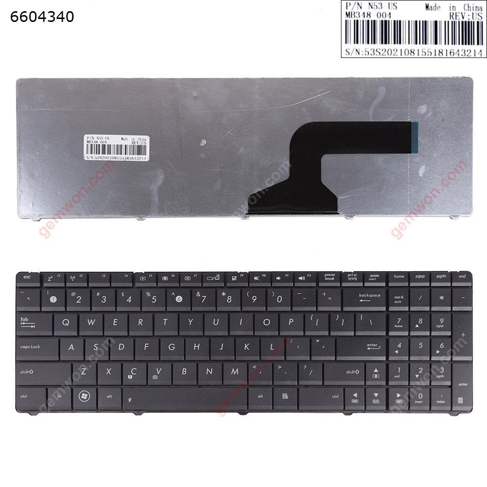 Picture of New Replacement Laptop Keyboard For ASUS N53 BLACK	OEM US Layout