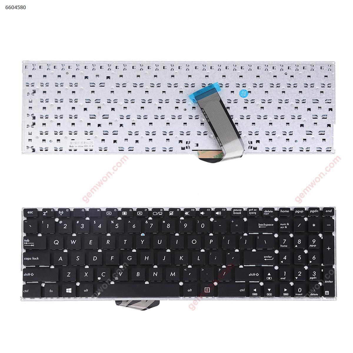 Picture of New Replacement Laptop Keyboard For ASUS A556U A556UA A556UB A556UF A556UJ A556UR A556UV A556 X556 BLACK(Without FRAME,Without Foil,Win8) US Layout