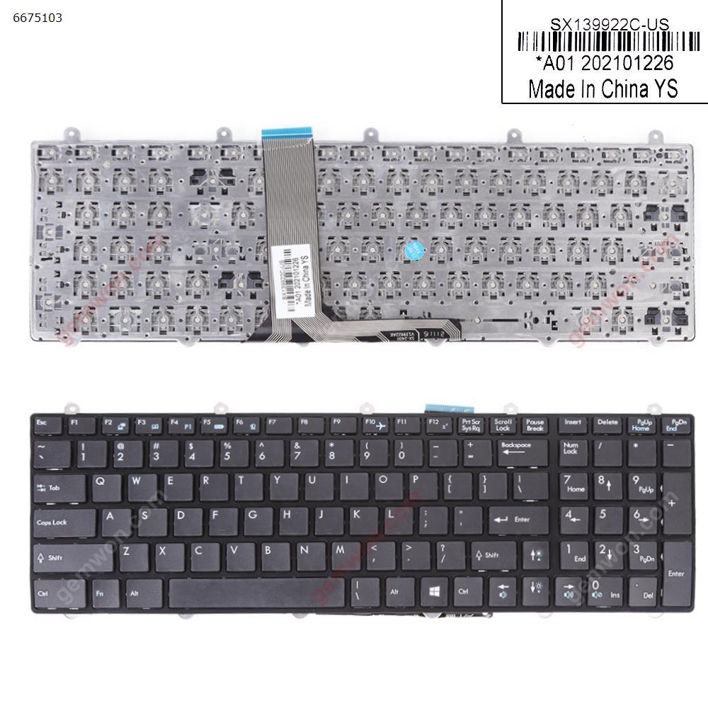 Picture of New Replacement Laptop Keyboard For MSI GT60 GT70 GT780 GT783 GX780 BLACK FRAME BLACK Small Enter(WIN8)OEM US Layout
