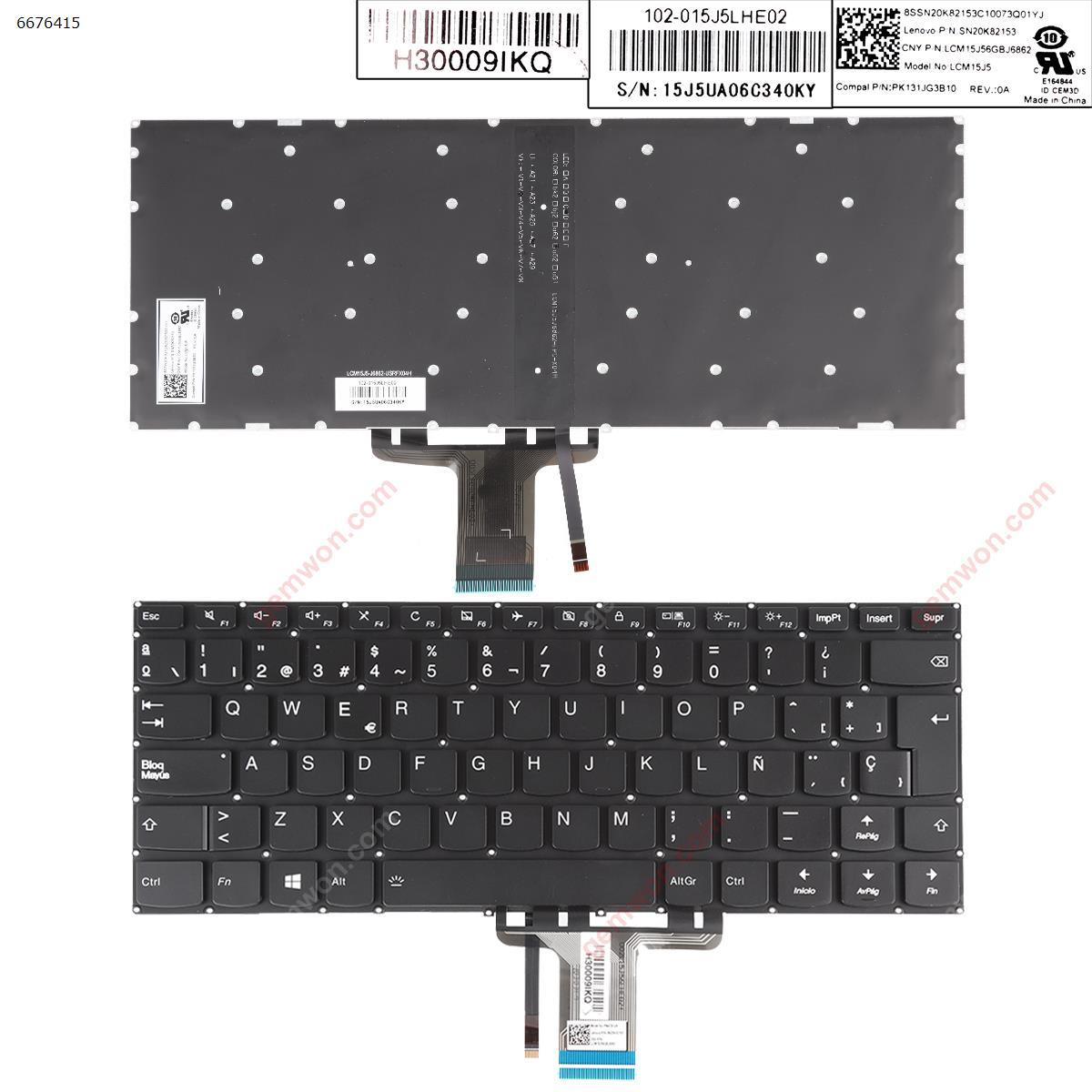 Picture of New Replacement Laptop Keyboard For lenovo Ideapad 310S-14 310S-14ISK 510S-14IKB 710S-14 BLACK win8(Backlit,Without FRAME) SP Layout