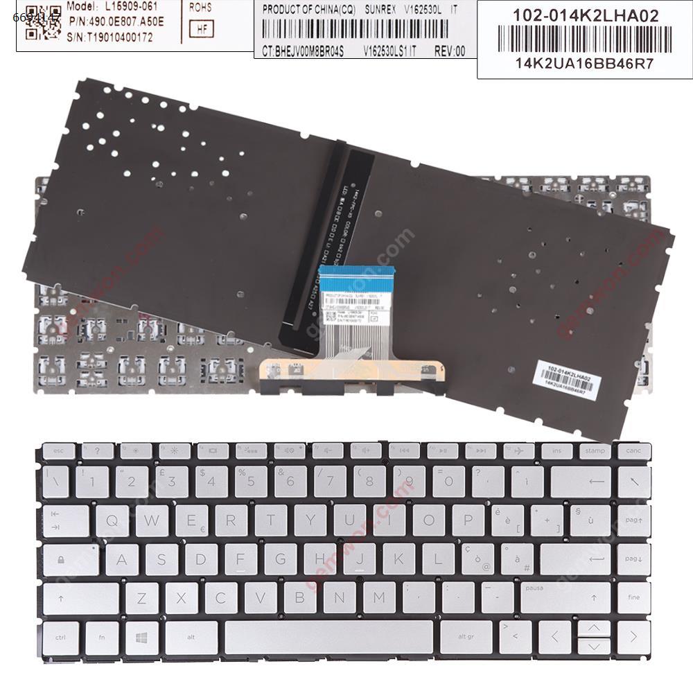 Picture of New Replacement Laptop Keyboard For HP Pavilion 14-CE0015TU 14-CE0027TX 14-CE1005TX CE1004TX SILVER (Without FRAME Backlit Win8) IT Layout