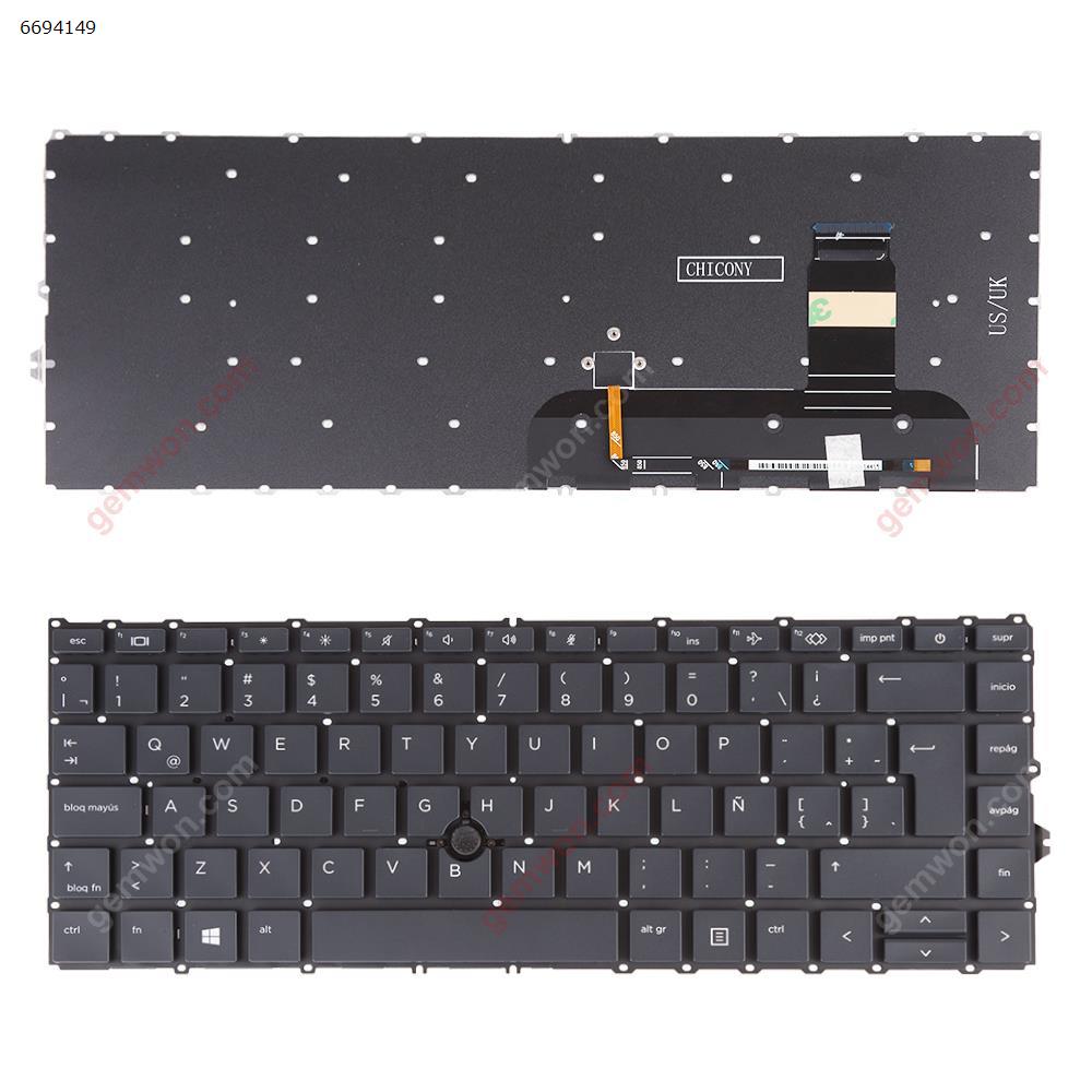 Picture of New Replacement Laptop Keyboard For HP EliteBook 840 g7 BLACK ( Without FRAME, with point ， Win8) LA Layout