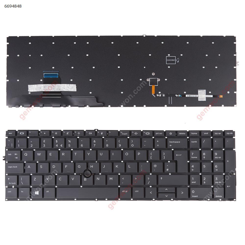 Picture of New Replacement Laptop Keyboard For HP EliteBook 850 g7 BLACK ( Without FRAME, with point ， Win8) Uk Layout