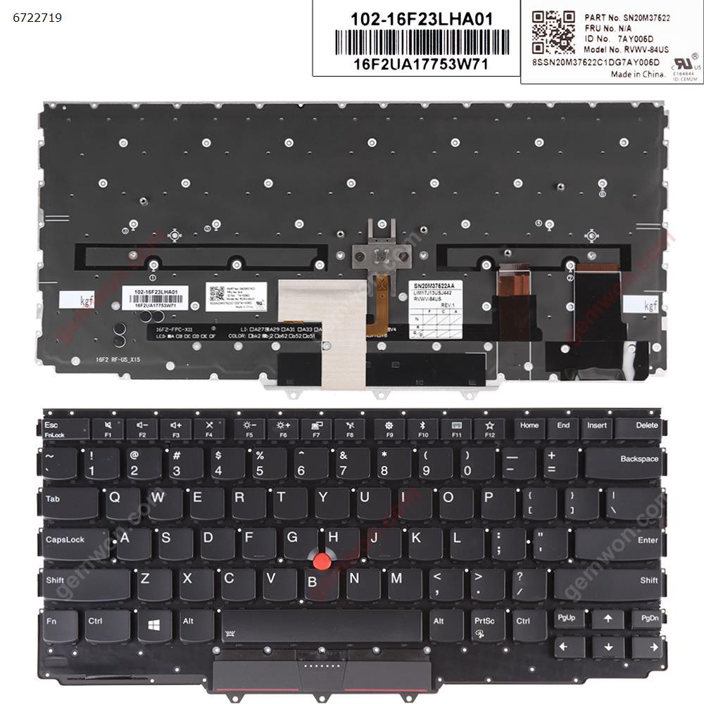 Picture of New Replacement Laptop Keyboard For Lenovo ThinkPad Carbon X1 yoga 2017 Gen 2   BLACK Backlit US Layout