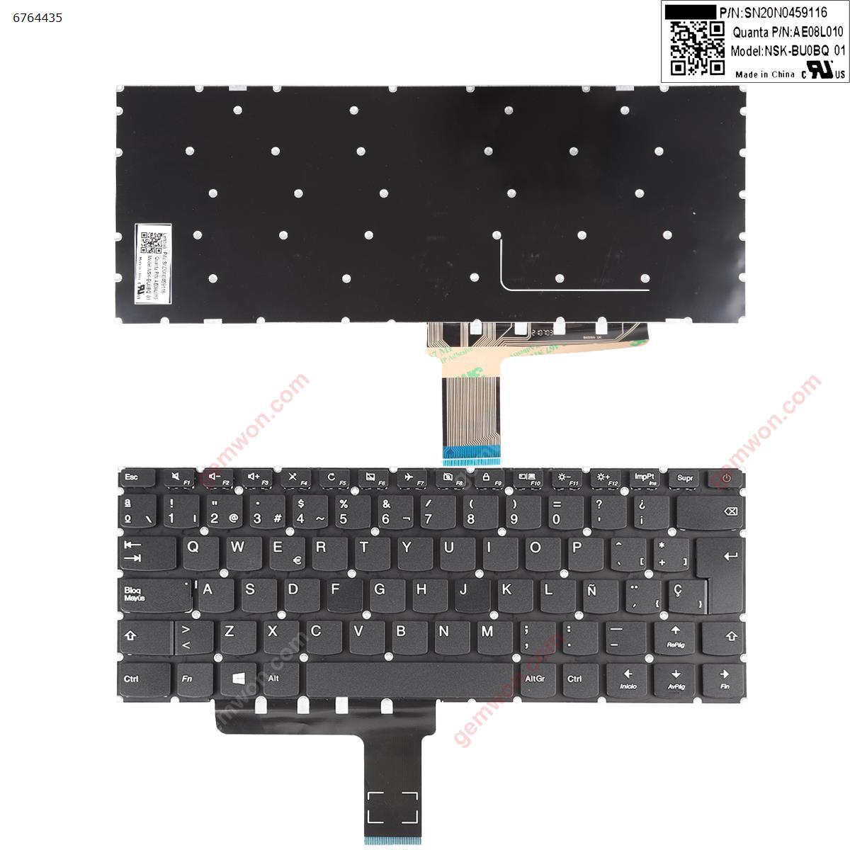 Picture of New Replacement Laptop Keyboard For LENOVO Ideapad 110-14IBR BLACK win8 (Without FRAME) SP Layout