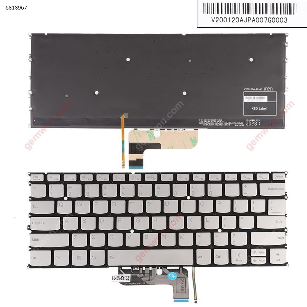 Picture of New Replacement Laptop Keyboard For Lenovo IdeaPad Yoga 9 14ITL5 9-14ITL5  SILVER ( Backlit Win8) US Layout