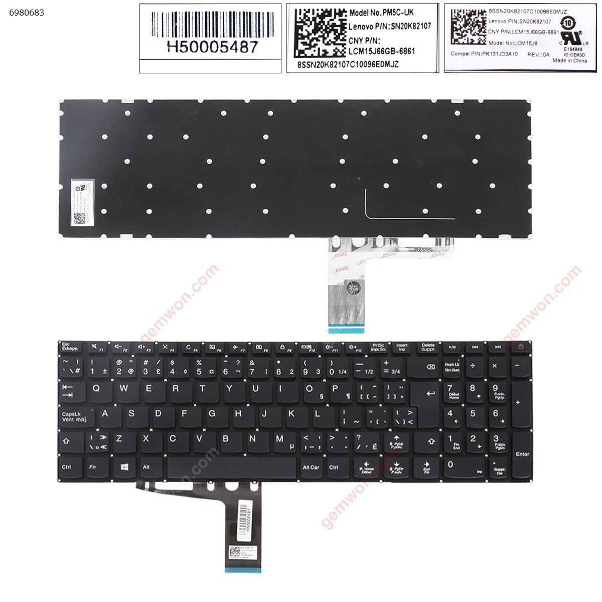 Picture of New Replacement Laptop Keyboard For LENOVO Ideapad 110-15ACL 110-15AST 110-15IBR BLACK win8 (Without FRAME) CA/CF Layout