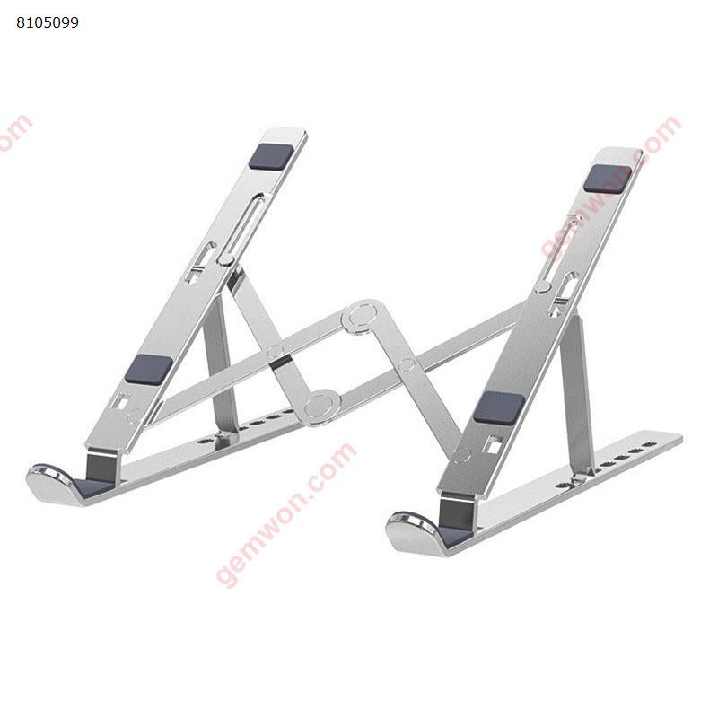Picture of Laptop Stand Aluminum Alloy Desktop Laptop Stand Cooling Portable Folding Lifting Base Silver