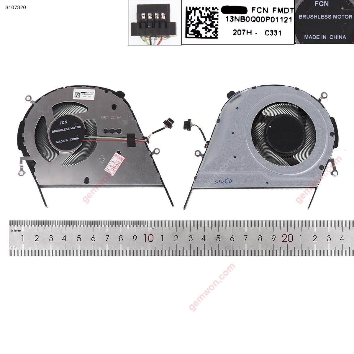 Picture of New Replacement CPU Cooling Fan For ASUS V4050F M4050I X421FL/FA M433L A413 S14 S433 NS85C45-19J09 dc5v 0.5a（ORG） NS85C45-19J09 Layout