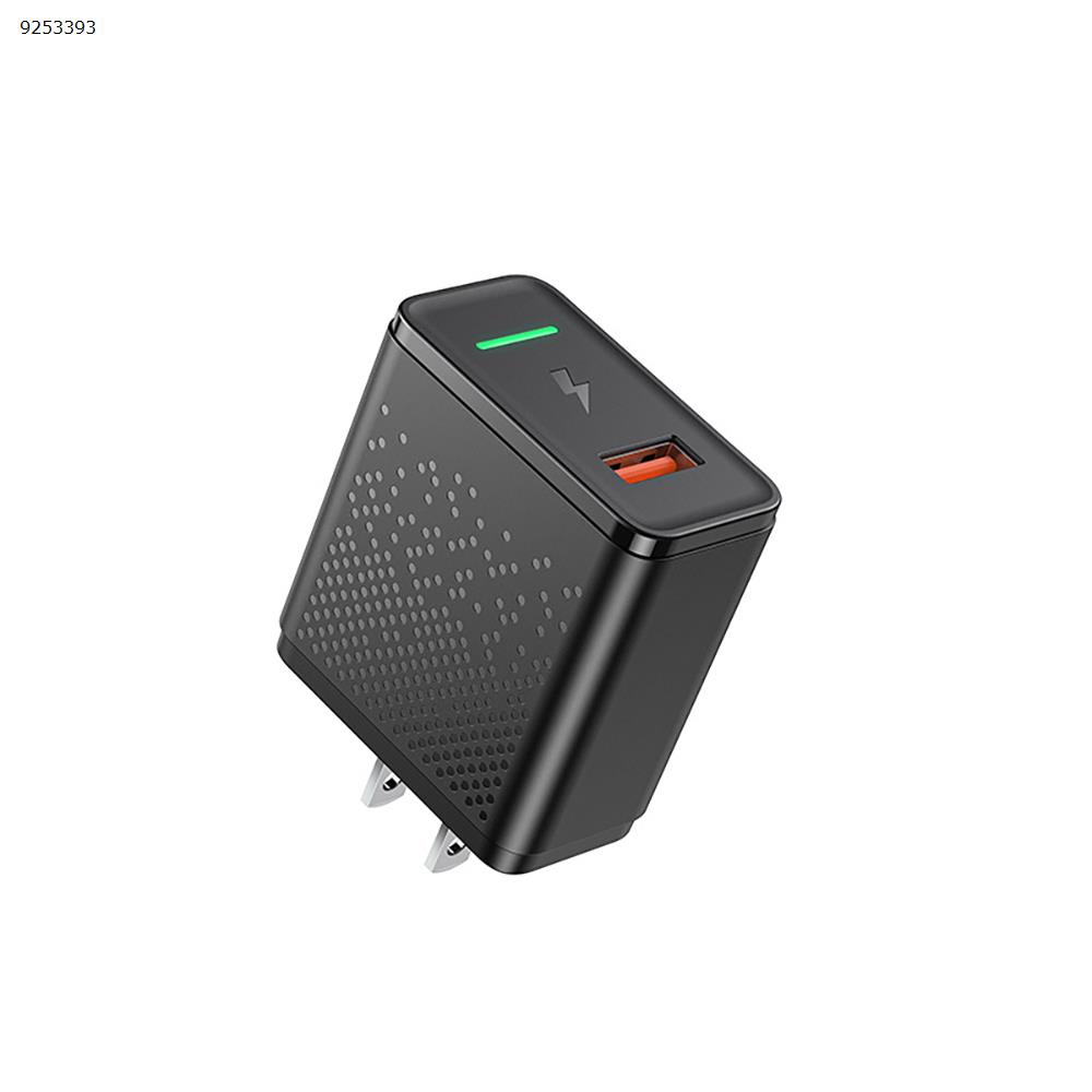 Picture of Quick Charger 3.0 Wall Charger, 18W QC Fast Charging 3.0 USB Charger Power Adapter USB-A Wall Plug Phone Charger Compatible with iPhone/iPad, Samsung Galaxy S10/S9/S8/Note 9/8 US black