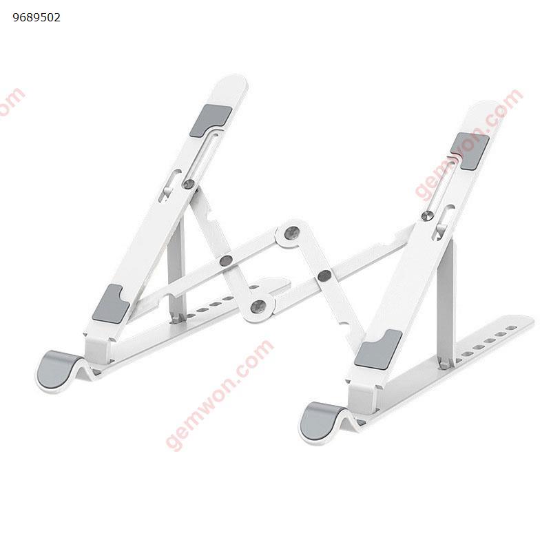 Picture of Laptop Stand Plastic Folding Portable Laptop Stand Desktop Cooling Base ABS White