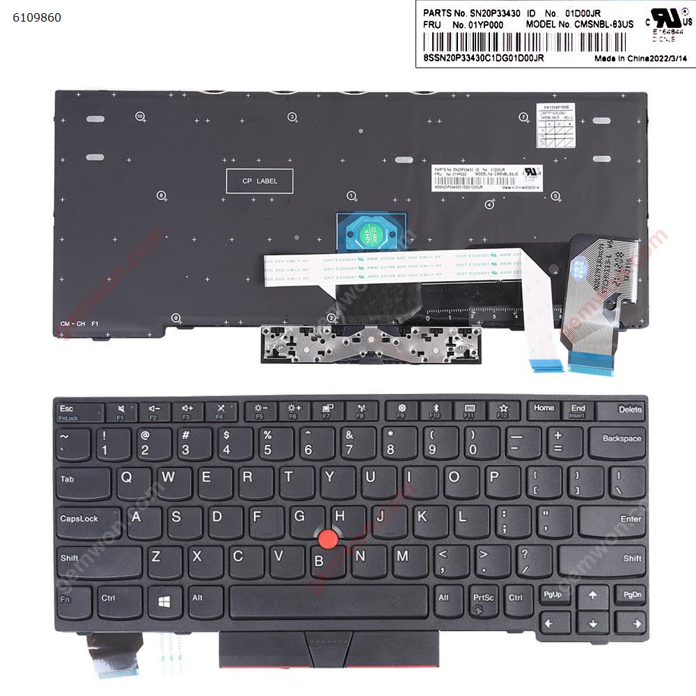 Picture of New Replacement Laptop Keyboard For Lenovo ThinkPad X280  A285 X395 X390 BLACK FRAME BLACK(With Point stick,Win8 ) OEM US Layout