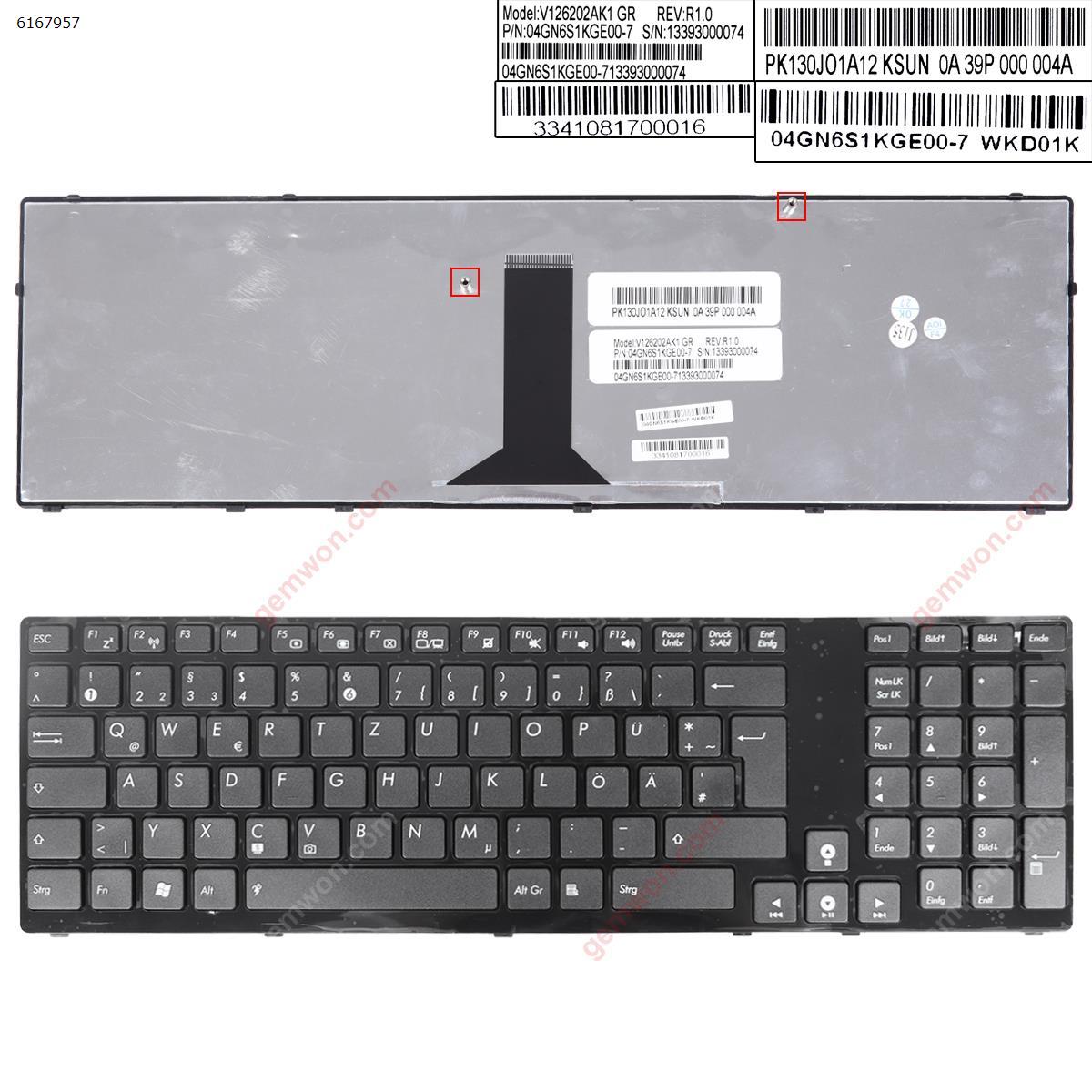 Picture of New Replacement Laptop Keyboard For ASUS K93S K93SV K93SM K95V K95VB K95VJ K95VM A93SM A95SV GLOSSY FRAME BLACK（Win8） GR Layout