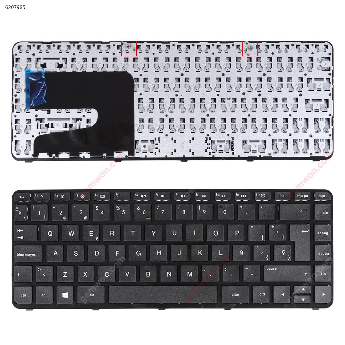 Picture of New Replacement Laptop Keyboard For HP Pavilion 14-N GLOSSYFRAME BLACK OEM (Win8) SP Layout