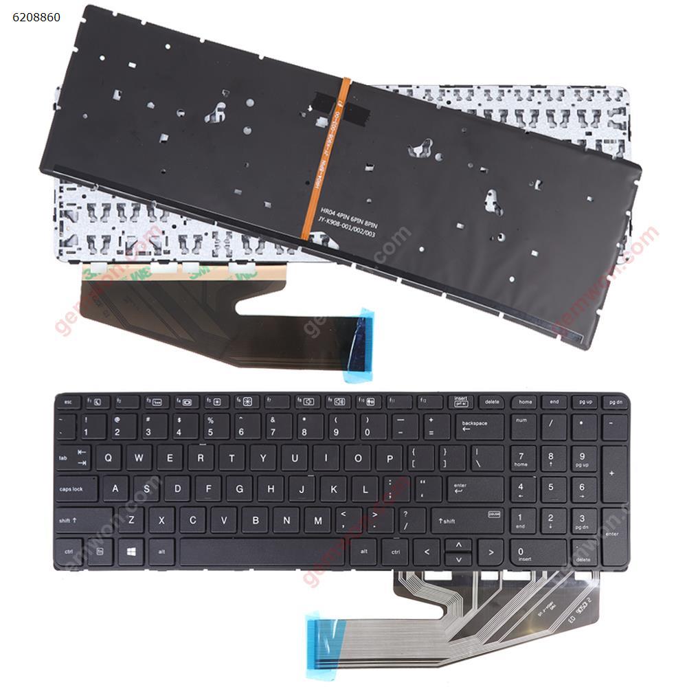 Picture of New Replacement Laptop Keyboard For HP ProBook 450 G3 455 G3 470 G3 BLACK FRAME BLACK(Backlit For Win8) US Layout