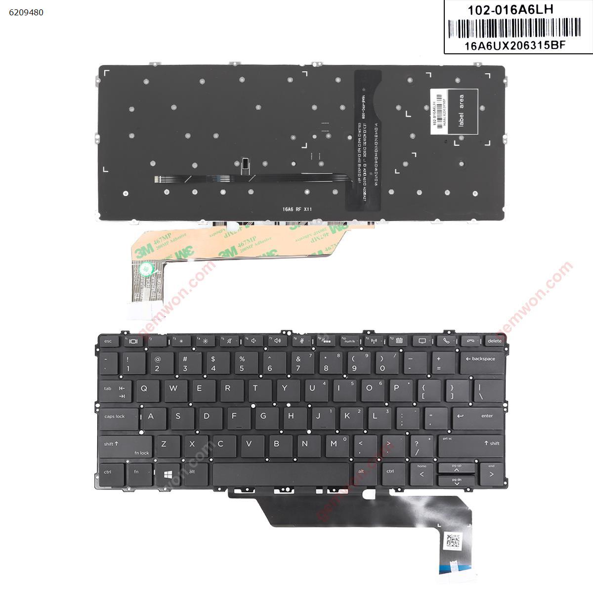 Picture of New Replacement Laptop Keyboard For HP EliteBook X360 1030 G2 BLACK (Backlit,Without FRAME,WIN8) US Layout