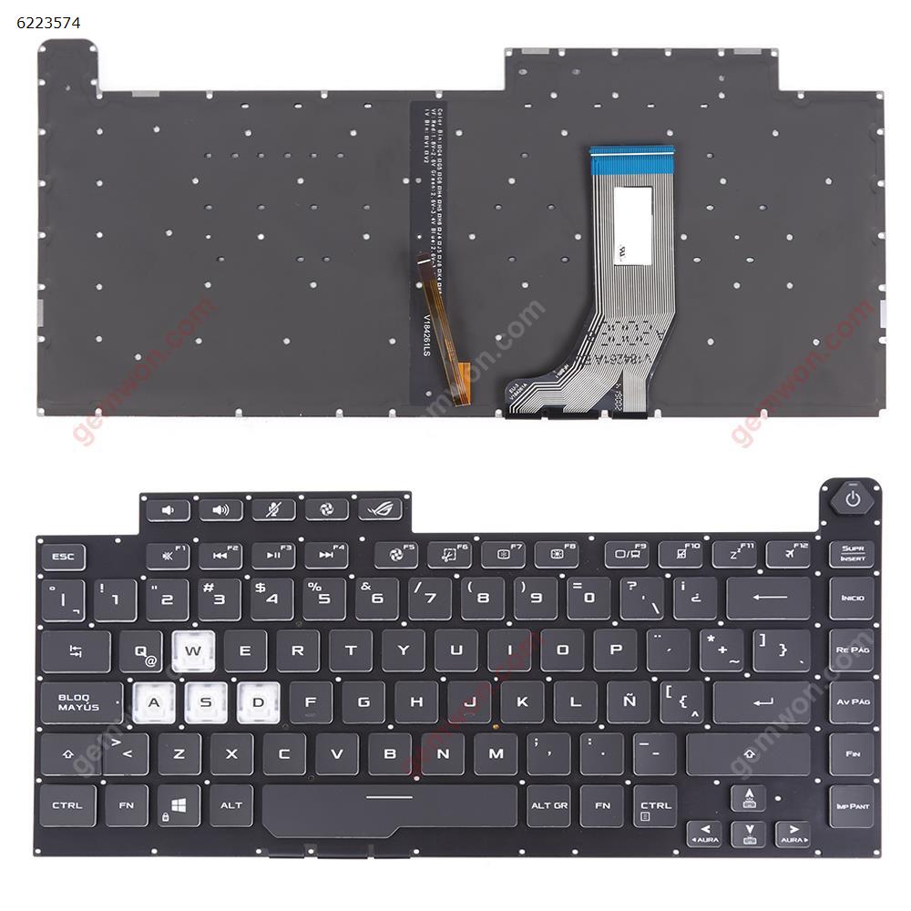 Picture of New Replacement Laptop Keyboard For ASUS ROG Strix Scar III G512 L 3 PLUS G531 S5D G531GT G531G g531gu g531gd BLACK (Full Colorful Backlit,WIN8) LA Layout