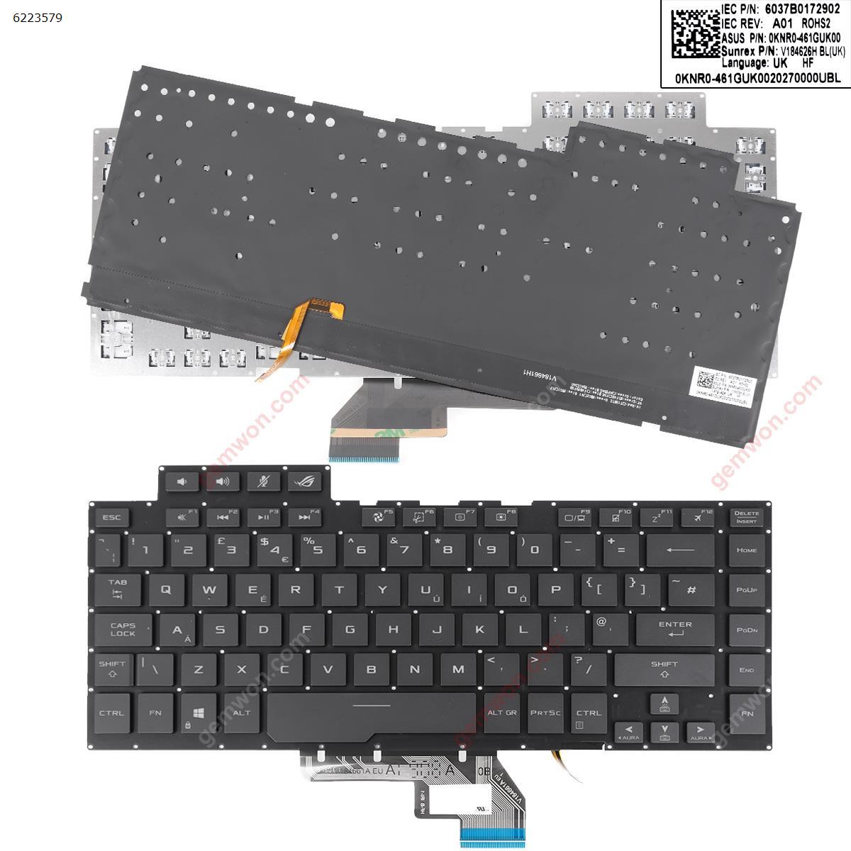 Picture of New Replacement Laptop Keyboard For ASUS ROG ZEPHYRUS GU502 GU502G GU502GU GU502GV BLACK ( Full Colorful Backlit win8) Uk Layout