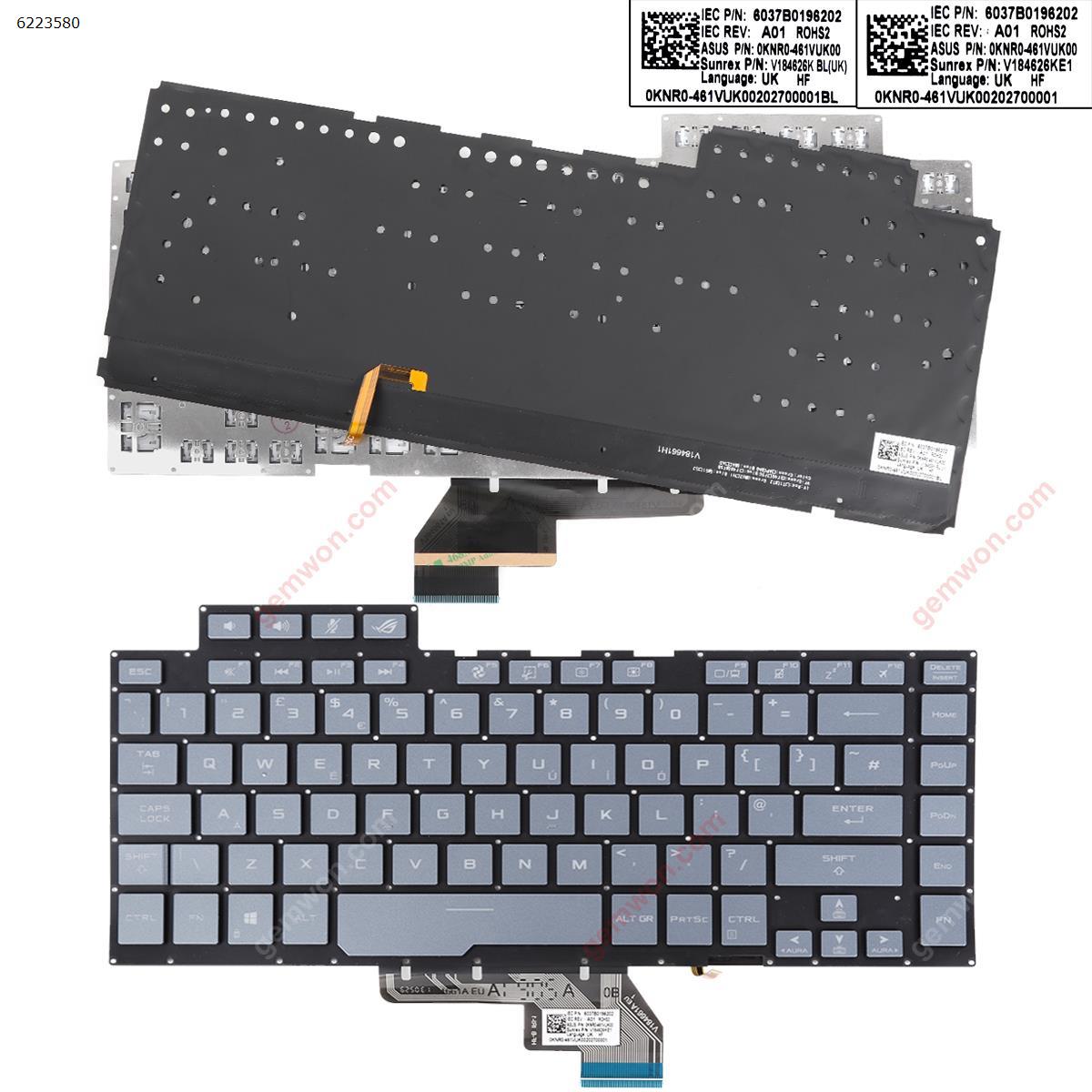 Picture of New Replacement Laptop Keyboard For ASUS ROG ZEPHYRUS GU502 GU502G GU502GU GU502GV BLACK—BLUE (Full Colorful Backlit  win8) Uk Layout