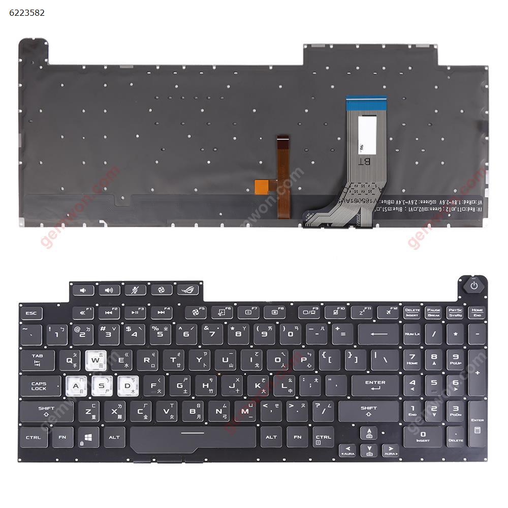 New Replacement Laptop Keyboard For Asus G731GT G731GU black (Full Colorful Backlit,Without FRAME,WIN8) Other Language Layout的图片