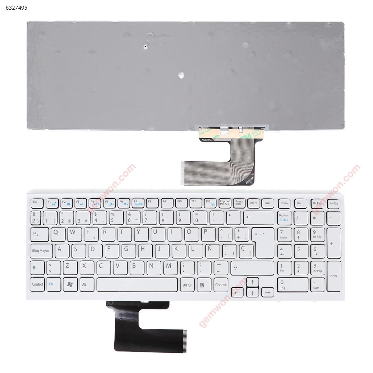 Picture of New Replacement Laptop Keyboard For SONY VPC-EH WHITE FRAME WHITE (WIN8) SP Layout