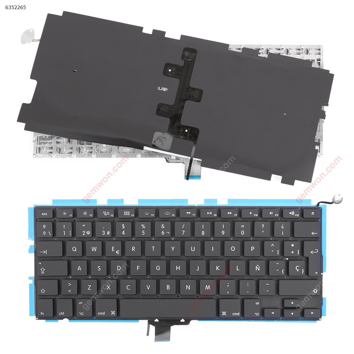 Picture of New Replacement Laptop Keyboard For Apple Macbook Pro Unibody A1278 MB467 Models 13.3"BLACK (With Backlit Board) SP Layout