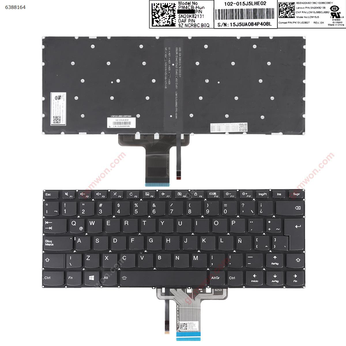 Picture of New Replacement Laptop Keyboard For lenovo Ideapad 310S-14 310S-14ISK 510S-14IKB 710S-14 BLACK win8(Backlit,Without FRAME) LA Layout