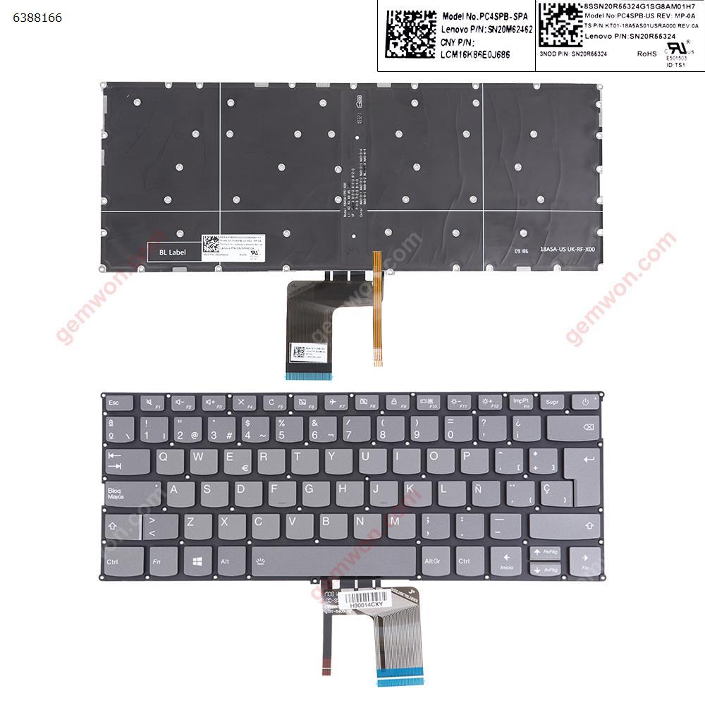 Picture of New Replacement Laptop Keyboard For LENOVO V720-14 V720-14IKB V720-14-ISE 7000-13 GRAY  Backlit Win8 SP Layout