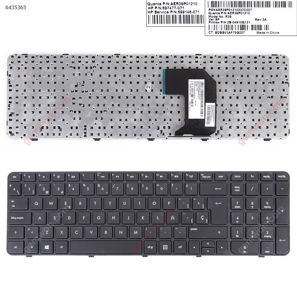 Picture of New Replacement Laptop Keyboard For HP Pavillion G7-2000 BLACK FRAME BLACK SP Layout